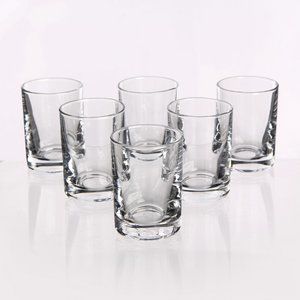 Krosno - Set of 6 clear shot glasses - Barware Drinkware Kitchen Dining Glass